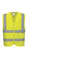 Hi-Vis zippzáras mellény - sárga