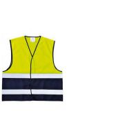 Hi-Vis kéttónusú mellény - sárga / tengerészkék