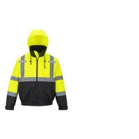 HiVis Prémium 2 az 1-ben bomber kabát -sárga / fekete